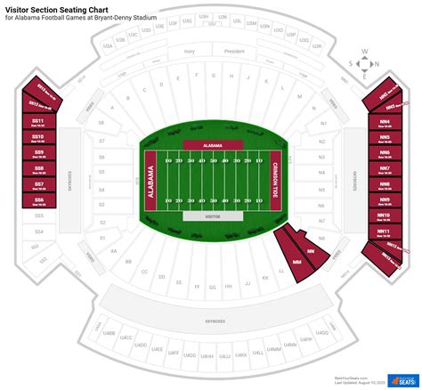 Alabama University Football Stadium Seating Chart Elcho Table