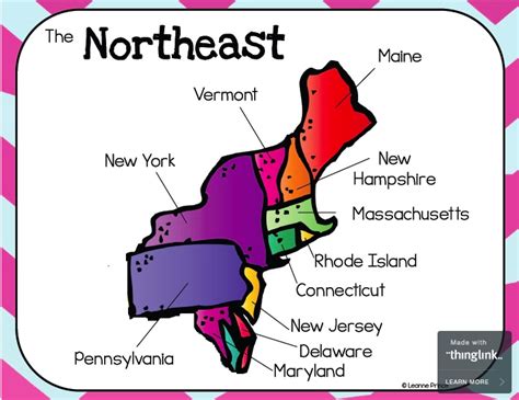 Northeast Region States And Capitals Diagram Quizlet