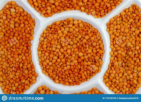 Orange Lentils Background Texture Of Grains Of Orange Lentils Stock