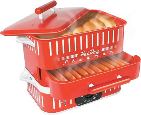 Amazon Cuizen Cst 1412b Retro Hot Dog Steamer Red By Cuizen Cuizen