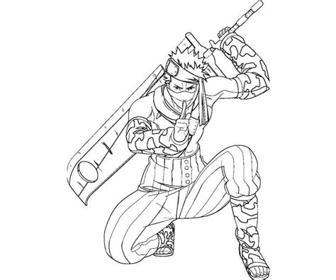 Momochi Zabuza From Naruto Coloring Page Anime Coloring Pages