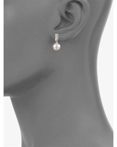 Mikimoto Morning Dew 8mm White Cultured Akoya Pearl Diamond And 18k