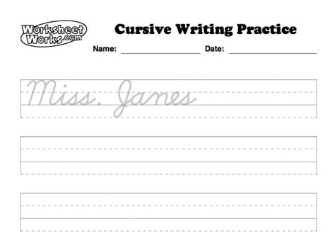 Free Printable Cursive Name Practice Sheets