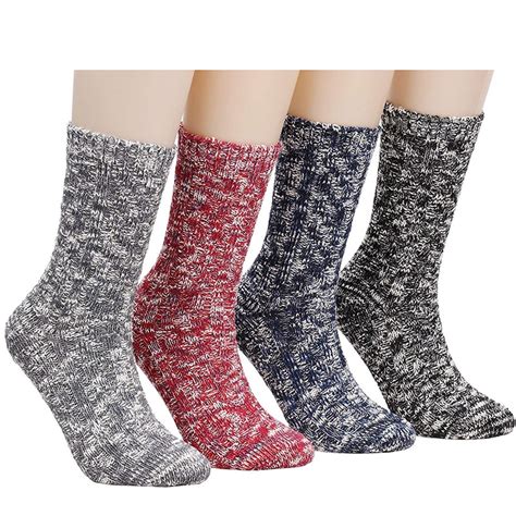 Super Thick Warm Comfort Knit Crew Winter Socks For Women Size 5 11 A155