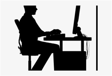 Silhouette Clipart Computer Silhouette 640x480 Png Download Pngkit