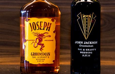 Personalized Liquor Bottles Engraved With A Custom Label Etching