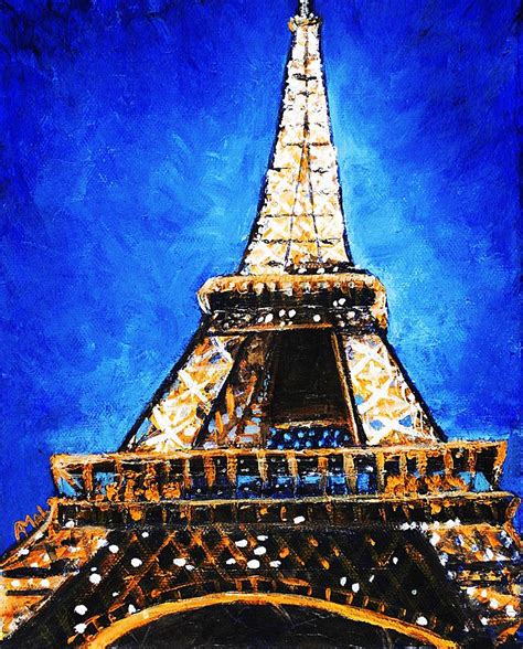 Eiffel Tower Painting By Anastasiya Malakhova