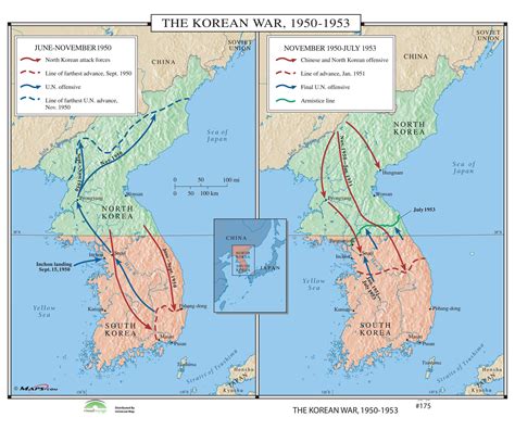 175 The Korean War 1950 1953 The Map Shop