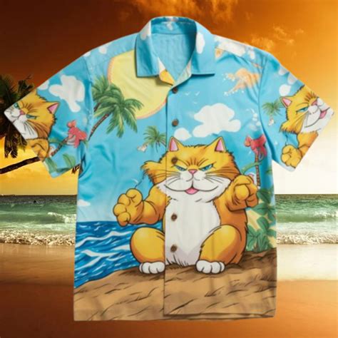 Garfield Hawaiian Shirt Gearbloom