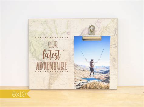 Our Latest Adventure Photo Frame Travel T Idea Map Frame Etsy