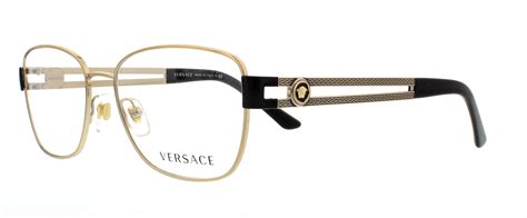 versace eyeglasses ve 1234 1252 pale gold 52mm