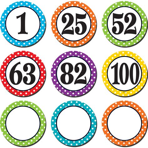 Polka Dots Number Cards Tcr2568 Teacher Created Resources