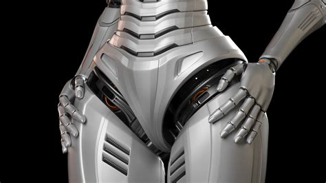 Artstation Sci Fi Robot Woman Rigged Standard Edition 3d Model