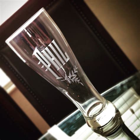 Hand Engraved Personalized Pilsner Beer Glass