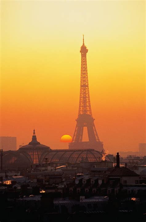 France Paris Eiffel Tower At Sunset Photograph By Nello Giambi