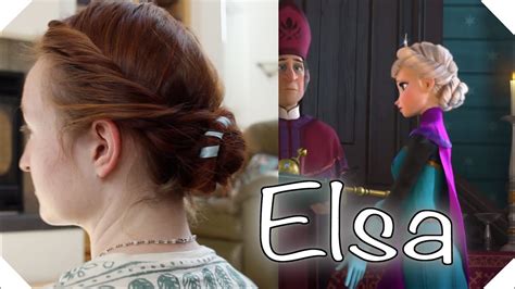 Bringing up the hair from the bottom up and tucking it into the center of the bun, under the center hair. Disney's Frozen Hair Tutorial - Elsa's Coronation - YouTube