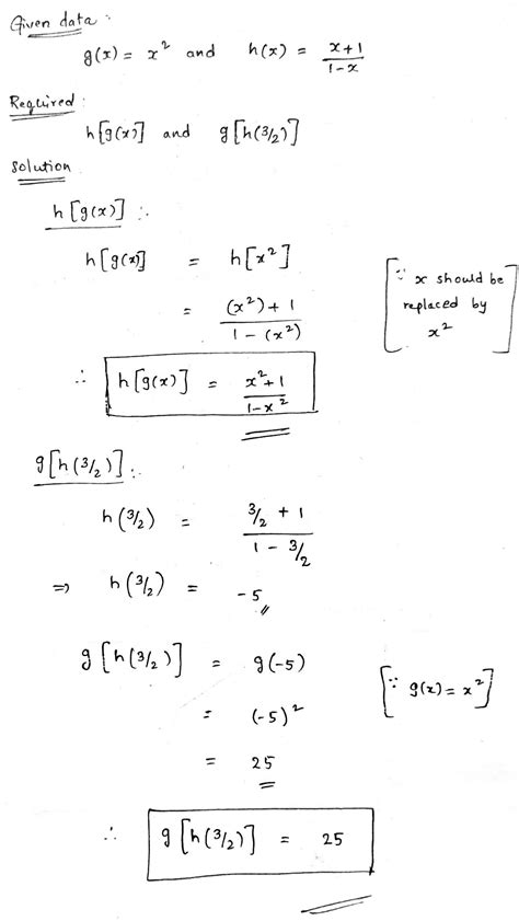 [solved] X 1 Given The Function G X X And H X Find H G X And G Course Hero