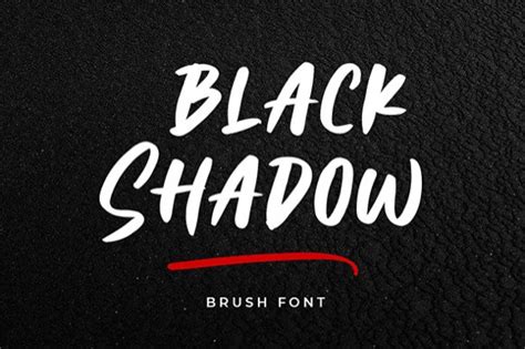 Black Shadow Brush Font Dafont101