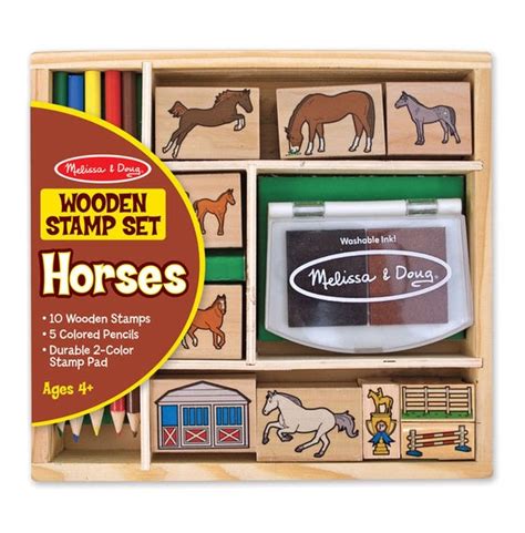 Melissa And Doug Wooden Stamp Set Horses Homestuff