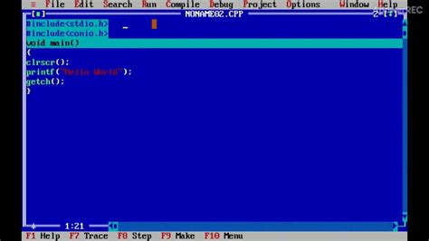 Hello World In C Hello World Program In Turbo C Creating First