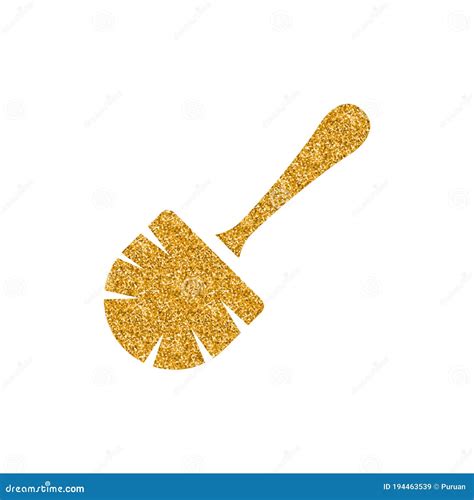 Gold Glitter Icon Brush Stock Vector Illustration Of Clean 194463539