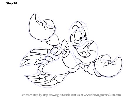 Learn How To Draw Sebastian From The Little Mermaid The Little Mermaid