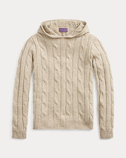 Cable Knit Cashmere Hoodie Cashmere Hooded Sweater Cashmere Knits