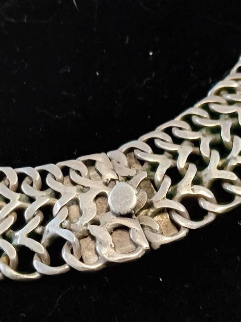 Vintage Taxco Silver Choker Necklace Marked Tnc 925 Mexico 787 Grs