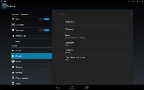 Display Settings Android 42 Tablet Kalos Quick Help Guide