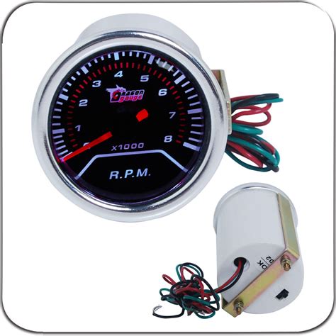 2 52mm Universal Tachometer Rpm Car Gauge Meter Auto White Led 0 8000
