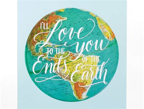 Hand Lettered Typography Print World Globe Moms Dads And Etsy