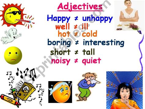 Learn About Adjectives Powerpoint Slides