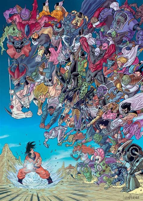 an image of many cartoon characters flying in the air with one person on his knees