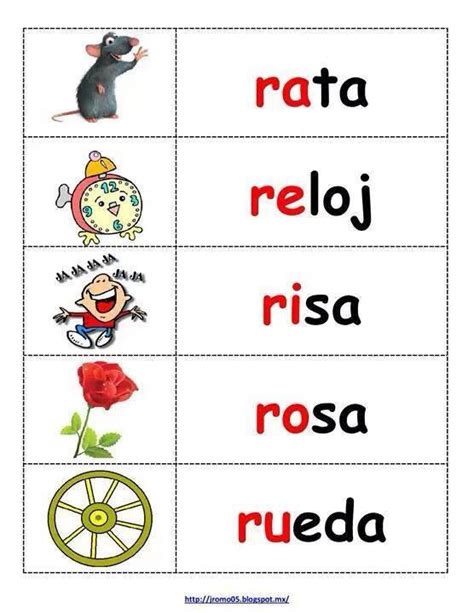 Letra R Spanish Words For Beginners Spanish Reading Have Fun Teaching