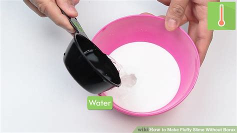 As soon as you begin to stir, the starch will react with the glue and the slime will start to form. How to Make Fluffy Slime Without Borax: 8 Steps (with Pictures)