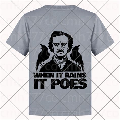 Edgar Allan Poe Raglan Crow When It Rains Svg When It Rains It Poes