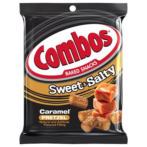 Combos Sweet And Salty Caramel Crème Pretzel Baked Snacks 6 Ounce Bag