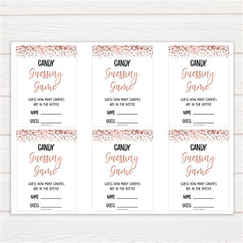 Template Free Printable Guess How Many Candies Free Printable Templates