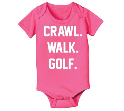 Crawl Walk Golf Funny Golfing Balls Clubs Kids By Humorapparel