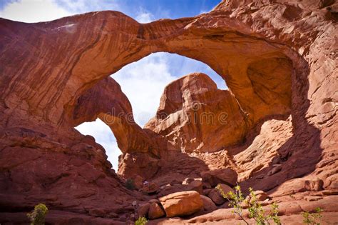 Rock Formations In Arches National Park Stock Image Image Of
