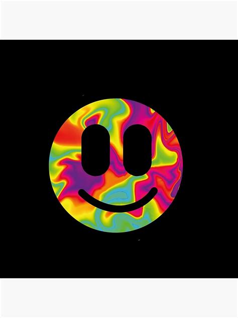 Aesthetic Trippy Smiley Face Background