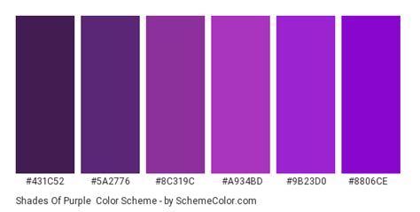 Shades Of Purple Color Scheme Purple
