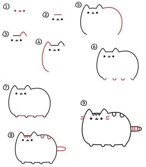 How To Draw Pusheen Easy Animal Drawings Cute Easy Animal Drawings