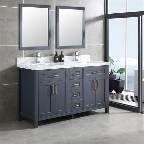 Wickes hayman indigo blue traditional freestanding vanity unit & basin. 60 Willow Collections Cambridge Double Sink Bathroom ...
