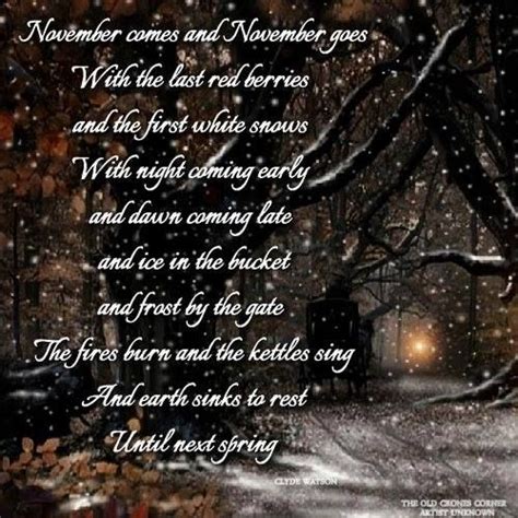 November Poems Beautiful November Poem Spiritual Path
