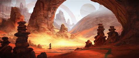 Red Planet Eddie Mendoza Fantasy Landscape Environment Concept Art