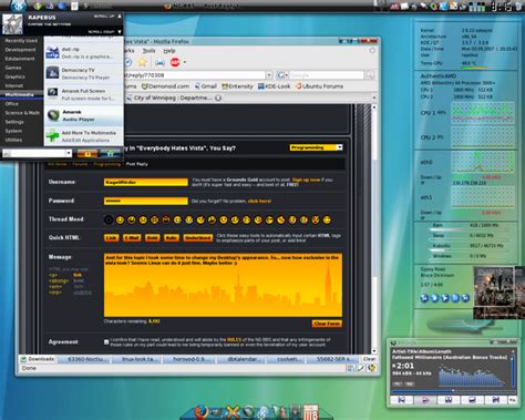 Custom Linux Desktop 09 By Paradigm Shifting