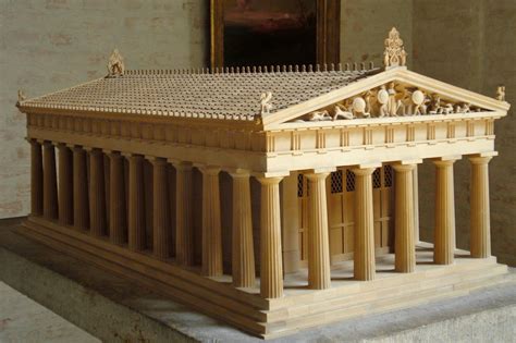 Archaic Temples Restored Model Of Aphaia Temple Aegina Greece