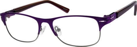 Purple Stainless Steel Full Rim Frame With Acetate Temples 7912 Zenni Optical Eyeglasses