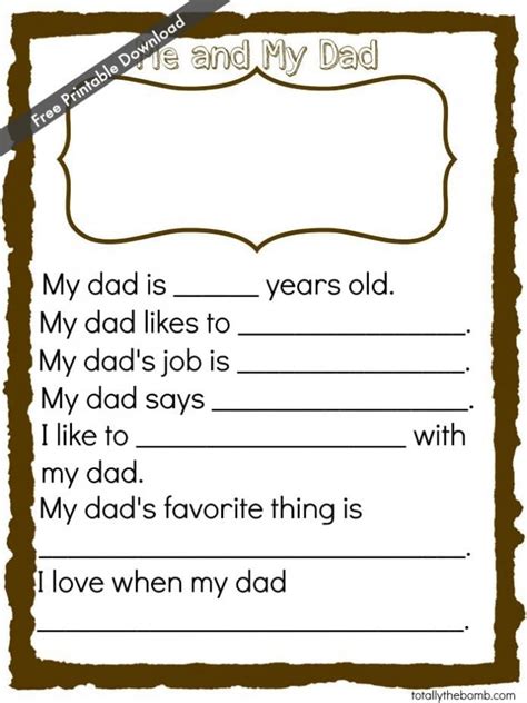 Free Fathers Day Printable Totally The